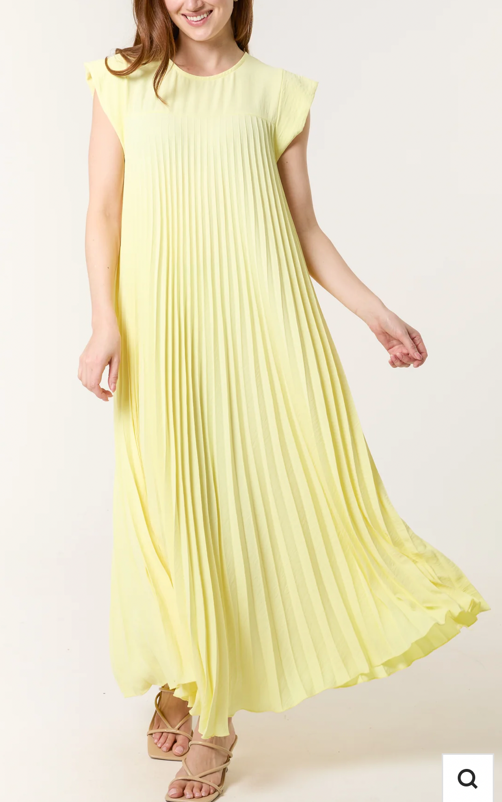Aria - CAP SLEEVE PLEATED MAXI DRESS