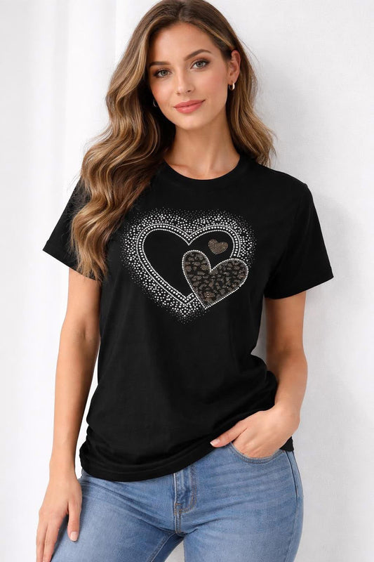 Heart t-shirt BLACK