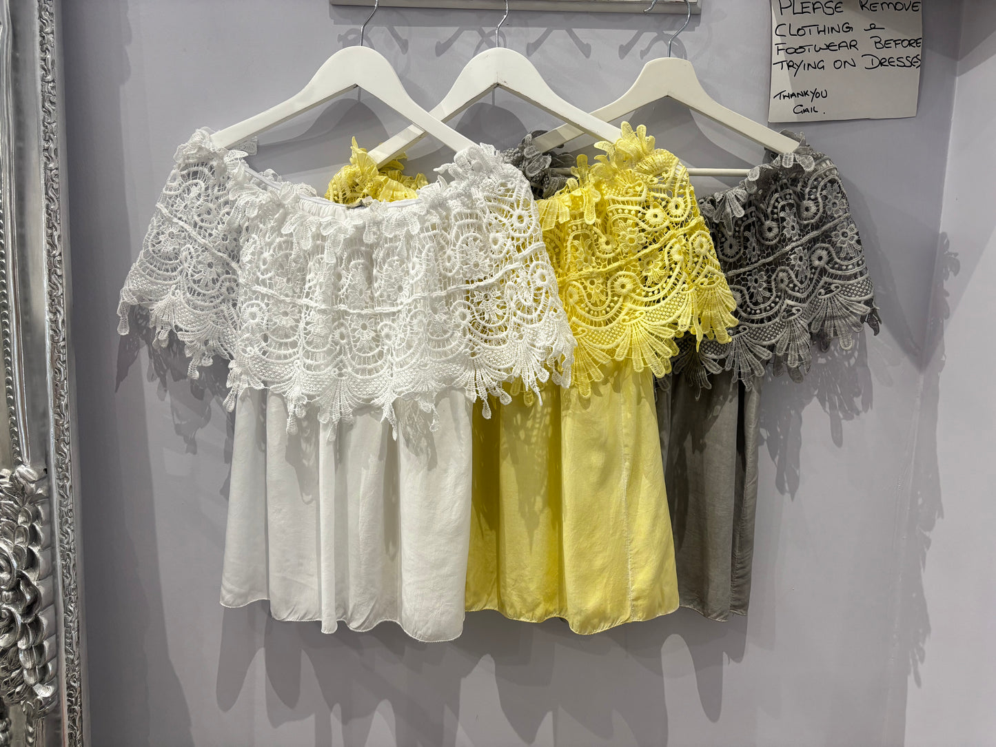 Rafa - lace Bardot top