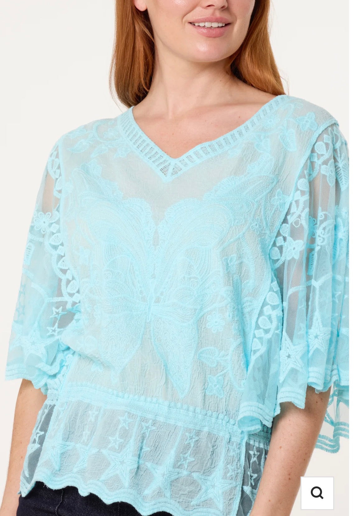 Cora - LACE BUTTERFLY & STAR BLOUSE