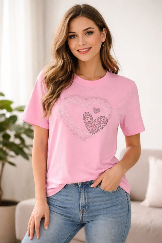 Loretta T-shirt (Glitter heart)