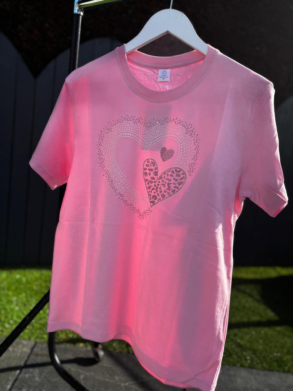 Loretta T-shirt (Glitter heart)